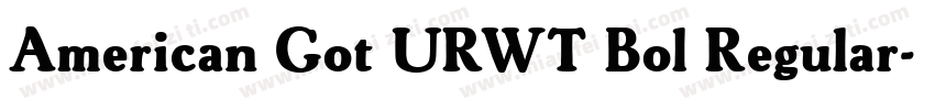 American Got URWT Bol Regular字体转换